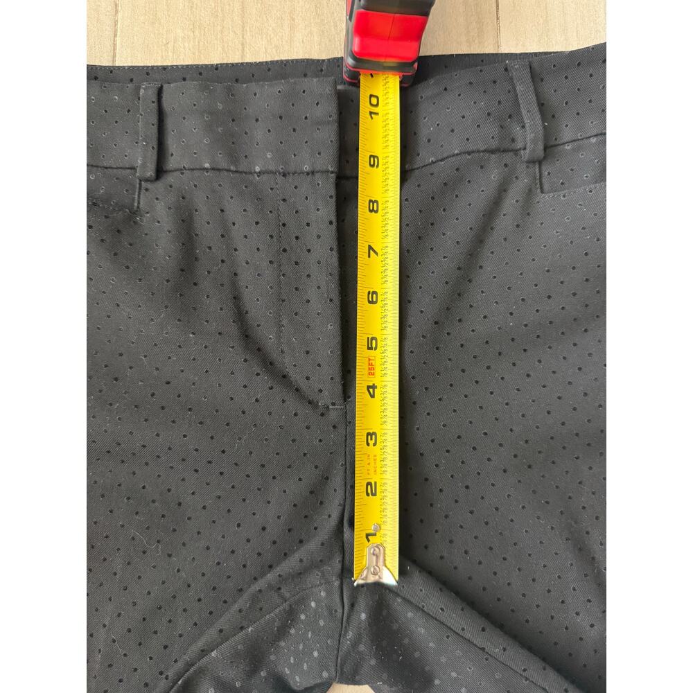 Loft Black Textured Polka Dot Ankle Pants Size 10 - Picture 4 of 10